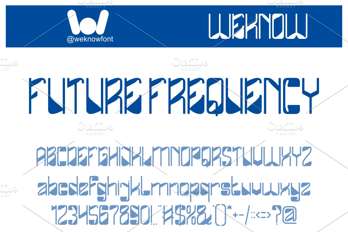 Future Frequency font, a Sans Serif Font by weknow (Photo 1 of 8)