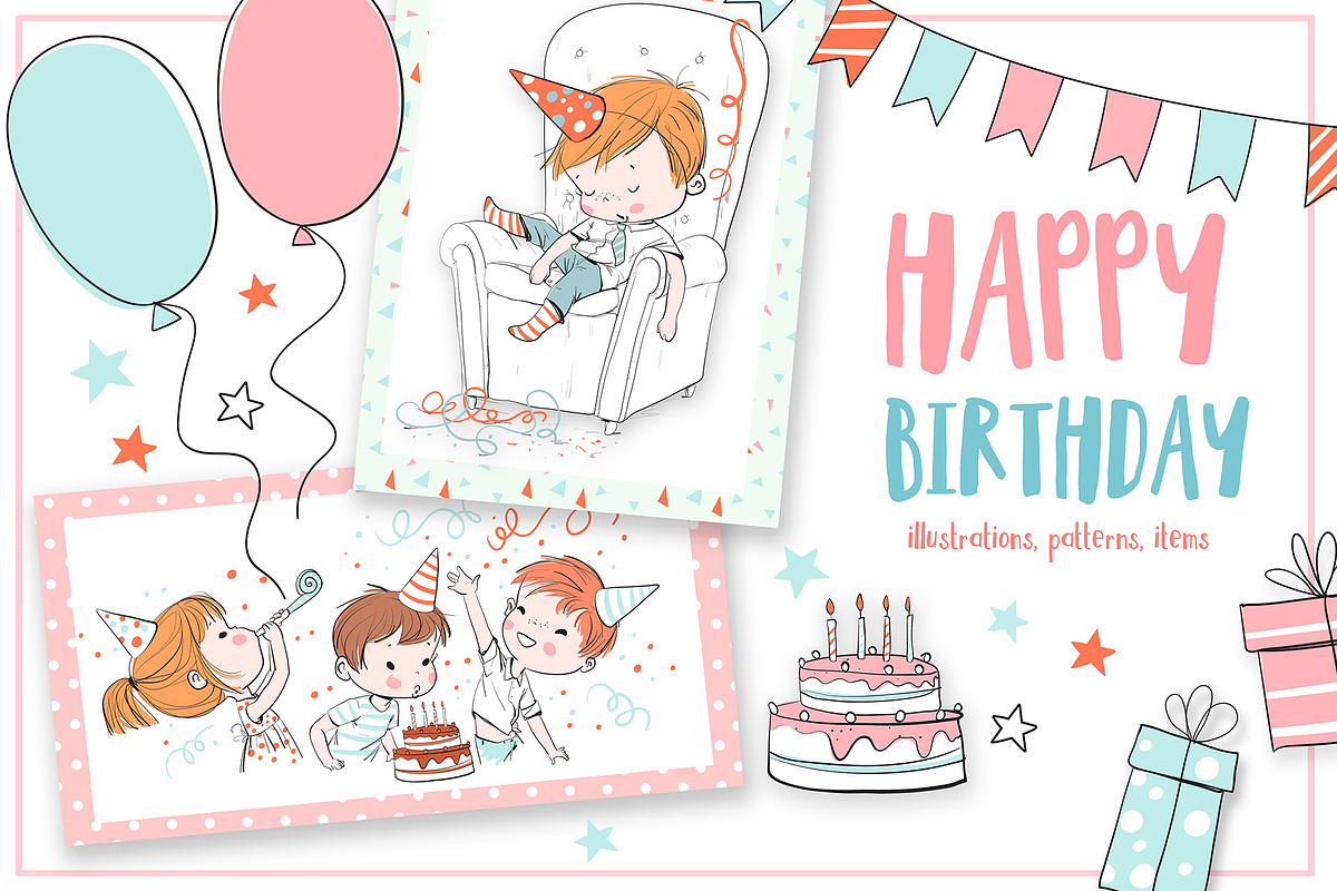Happy Birthday., a Decorative Illustration by Natalia Skripko (Photo 1 of 3)