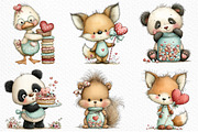 Whimsical Valentine Sweet Animals, an Illustration by Craft Nest (Thumbnail 4 of 11)