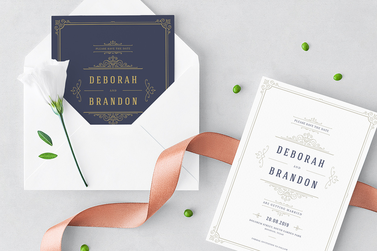 Wedding Invitations Cards Templates, an Invitation Template by Vasya Kobelev (Photo 2 of 6)