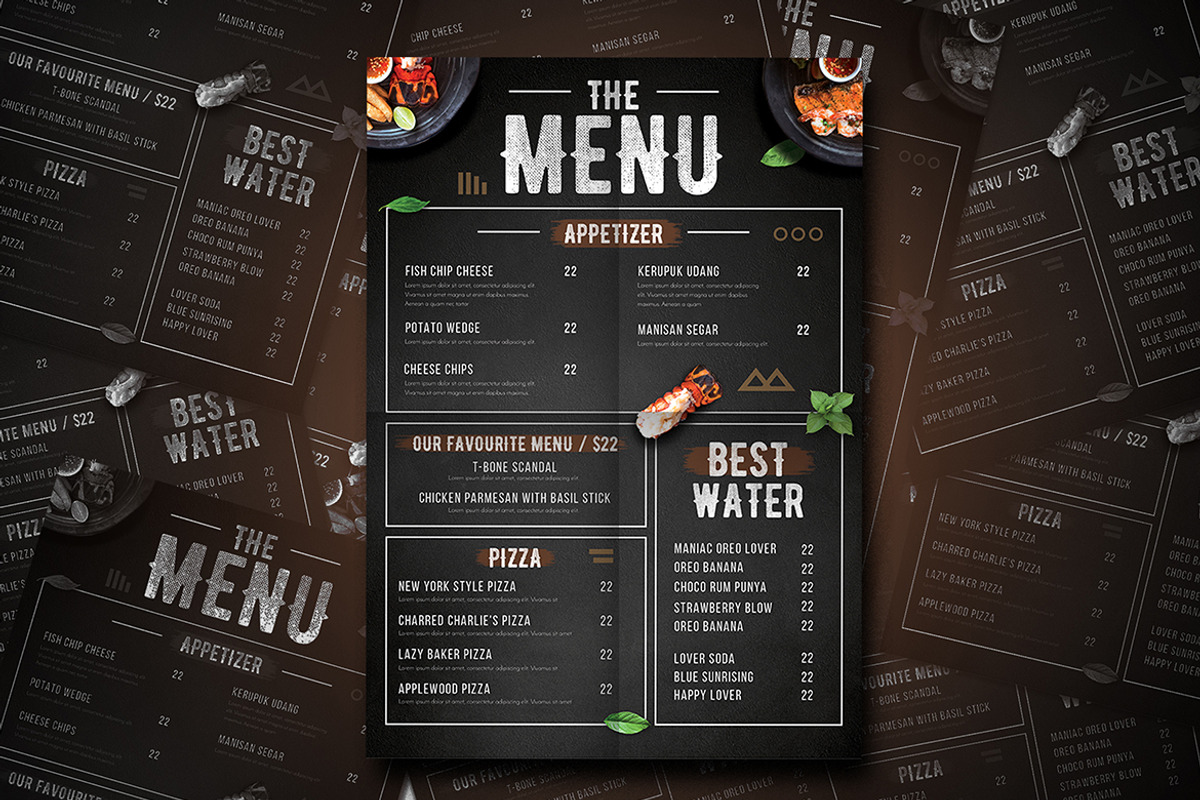 Modern Food Menu, a Flyer Template by Tokosatsu (Photo 4 of 4)