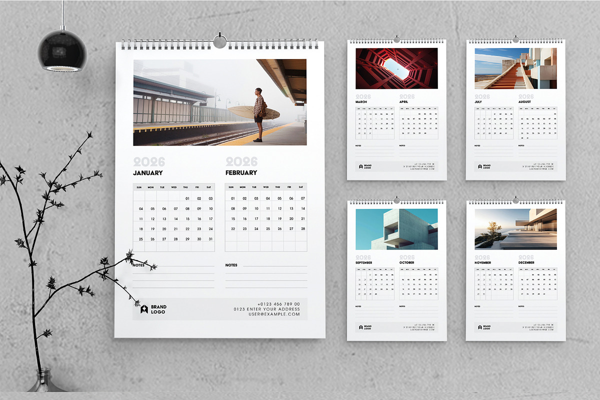 Architecture Calendar Template, a Stationery Template by MightyDesign (Photo 2 of 8)
