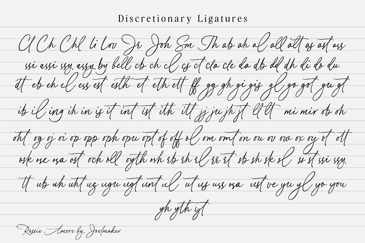 Rossie Amor, a Handwritten Font by joelmaker (Photo 15 of 15)