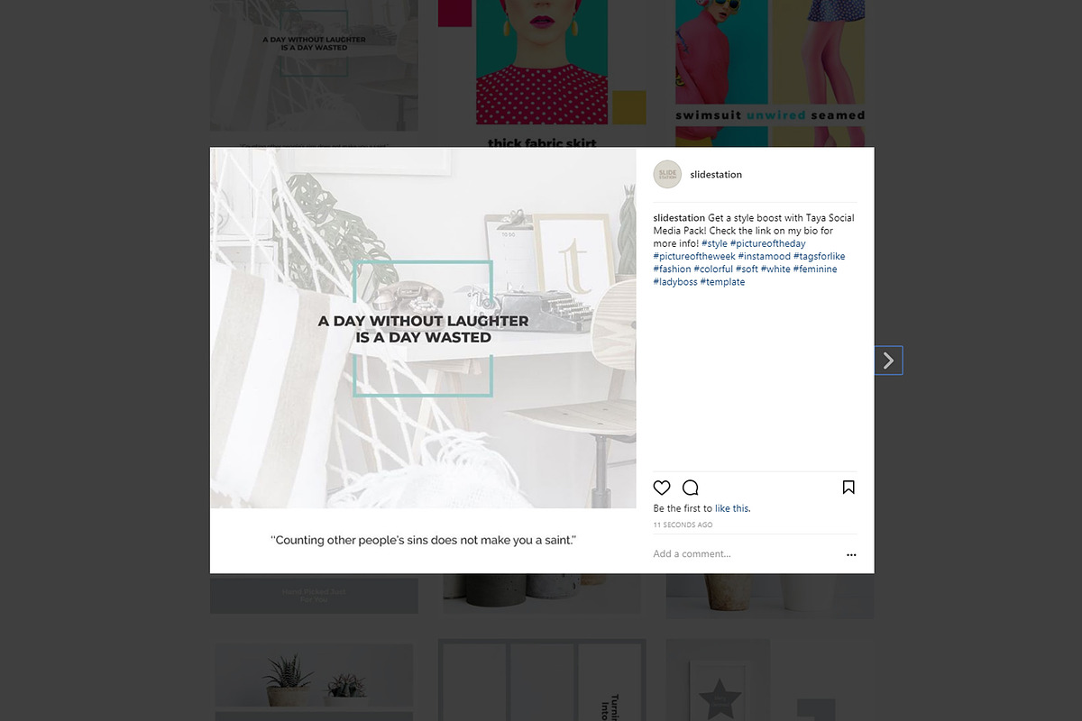 Taya Social Media Pack, a Social Media Template by SlideStation (Photo 4 of 9)