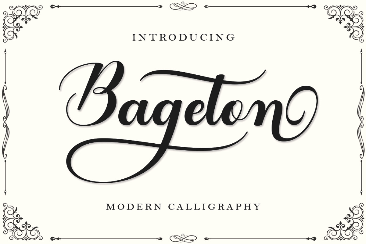 Bageton, a Script Font by Nurul_kamal (Photo 1 of 7)
