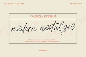 Modern Nostalgic - Pen Ink Script