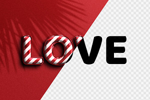 Valentine Psd Text Effect Mockup