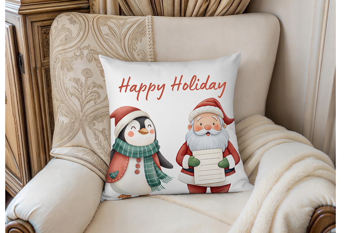 Hello Winter Watercolor Clipart, an Illustration by MockupWizard (Photo 5 of 5)