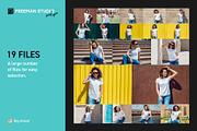 T-Shirt Mock-Up Set, a Shirt Mockup by Freeman Studio (Thumbnail 2 of 16)