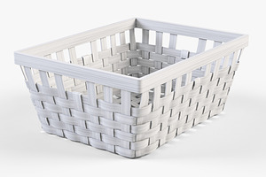 Wicker Basket Ikea Knarra 1 White