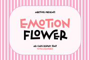 Emotion Flower - All Caps Display, a Sans Serif Font by Airotype (Thumbnail 1 of 12)