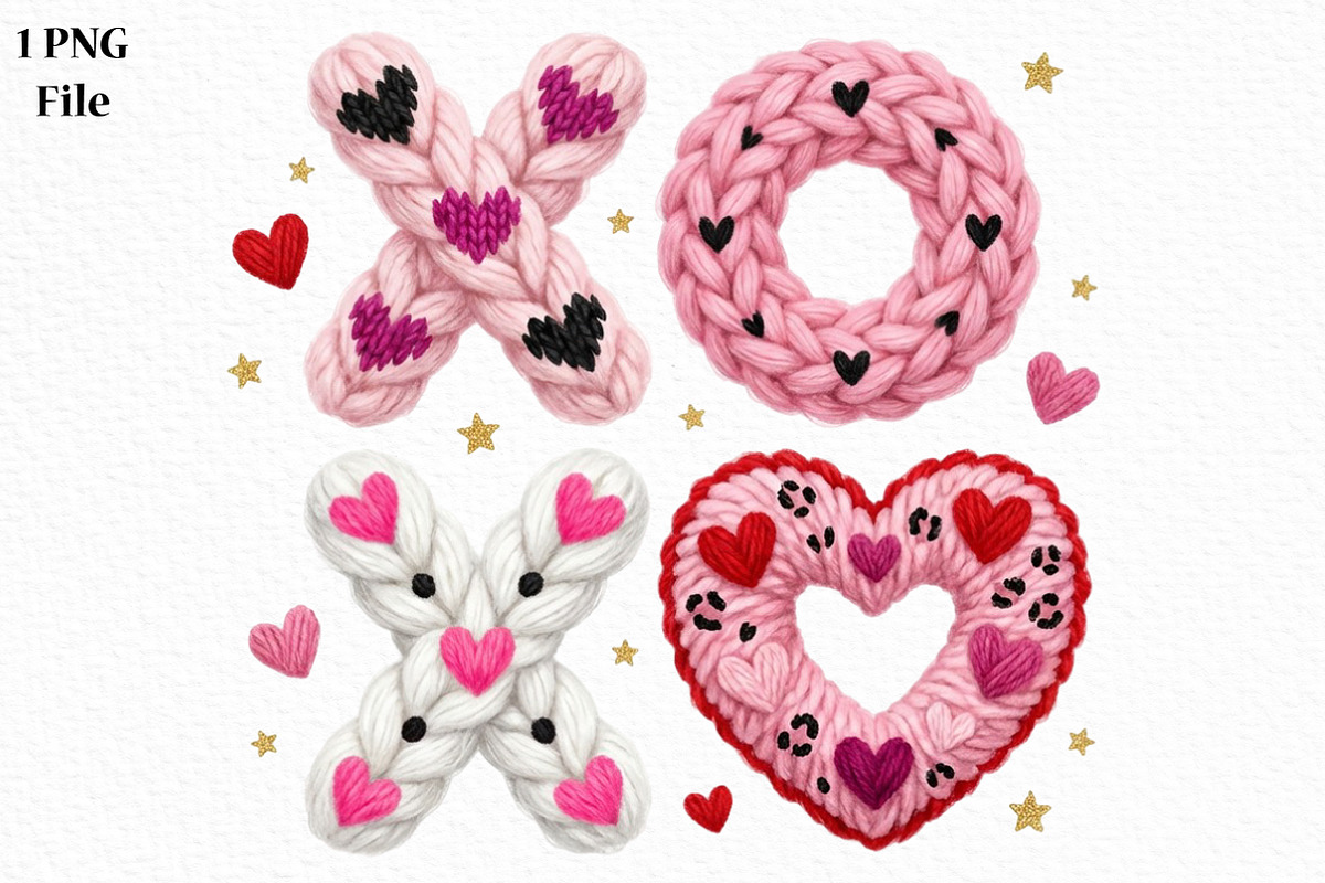 Xoxo Latch Hook Yarn Crochet, an Illustration by Canvas Craft (Photo 1 of 7)