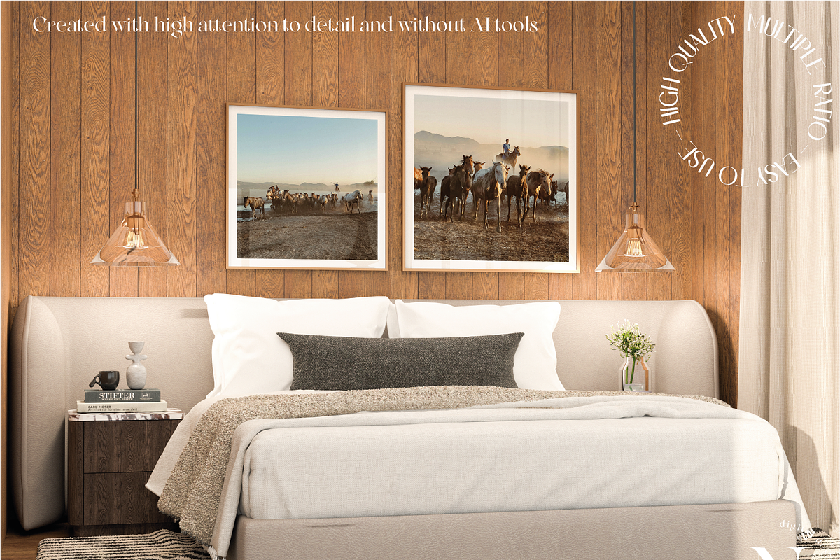 Bundle - Cozy Bedroom Frame Mockup, an Advertising Mockup by N digital designs (Photo 6 of 8)