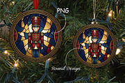 Stained Glass Nutcracker Ornament, a Seasonal Illustration by CrexoraLab (Thumbnail 1 of 3)