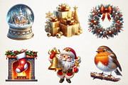Festive Winter Holiday Clipart, a Seasonal Illustration by RobertsArt (Thumbnail 4 of 7)