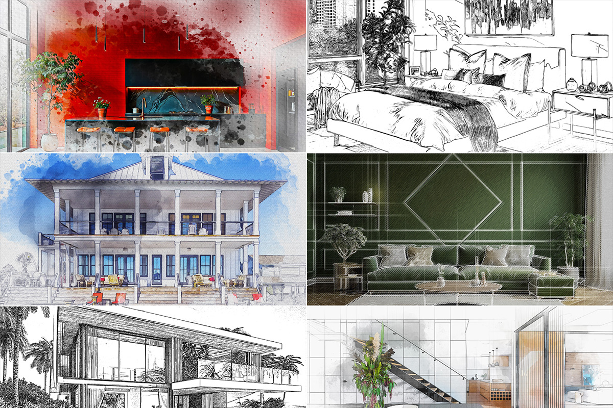 Archi Photoshop 8 in1  Bundles, an Action Add-On by 3d_model_tifotizi