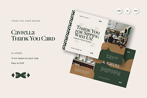Cafvella - Thank You Card, a Card Template by Fannan Studio