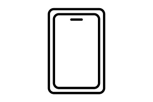 Smartphone Line Icon, an Icon by Pexelpy