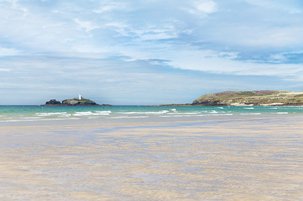 St ives atlantic ocean coast cornwall england featuring sky, blue, and water, a Nature Photo by Anna Moskvina