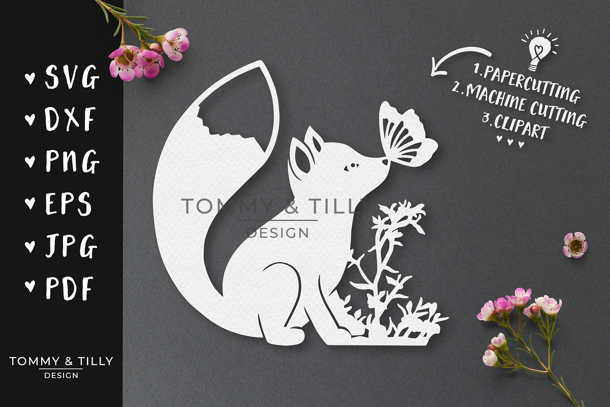 Little Woodland Fox - Cut File, an Object Graphic by Tommy & Tilly Design (Photo 1 of 5)