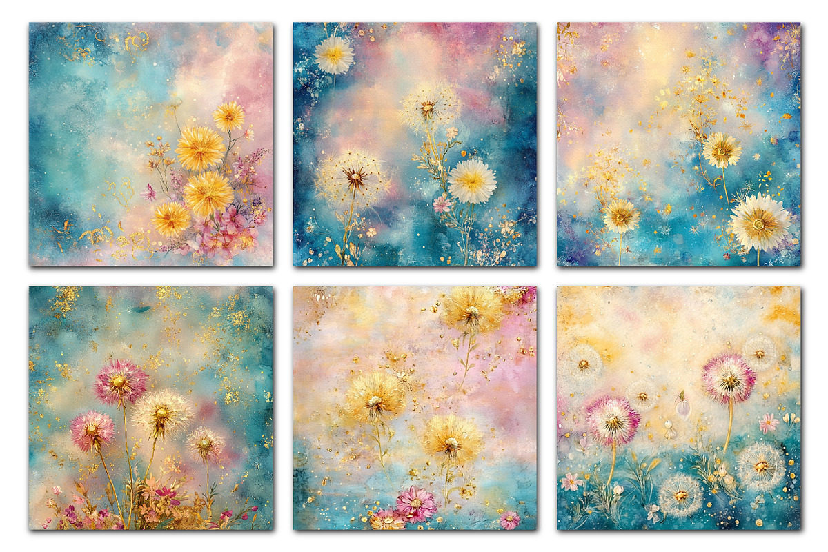 Aurelian Watercolor Dandelions, a Texture Illustration by Dream Creation (Photo 5 of 5)