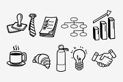 Back to Work Doodle Illustration, an Object Graphic by SLAB! Design (Thumbnail 3 of 3)