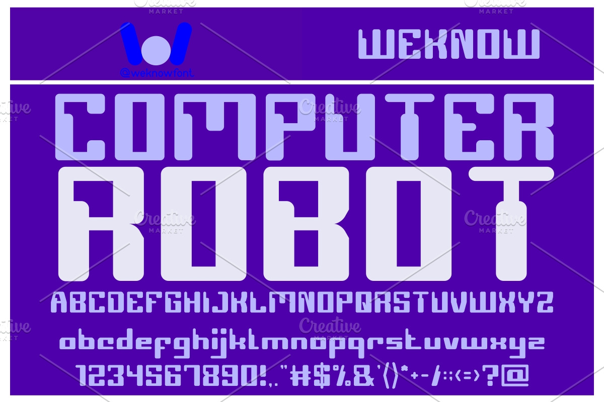 Computer Robot font, a Font by weknow (Photo 2 of 5)