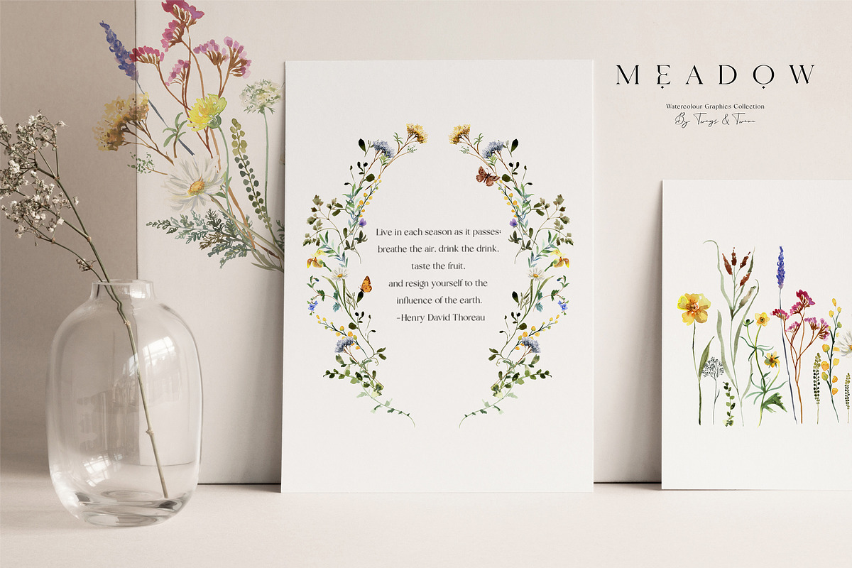 Meadow Wildflower Graphics, an Illustration by Twigs and Twine (Photo 2 of 14)