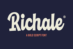 Richale a Bold Retro Script Font, a Script Font by Blankids Studio