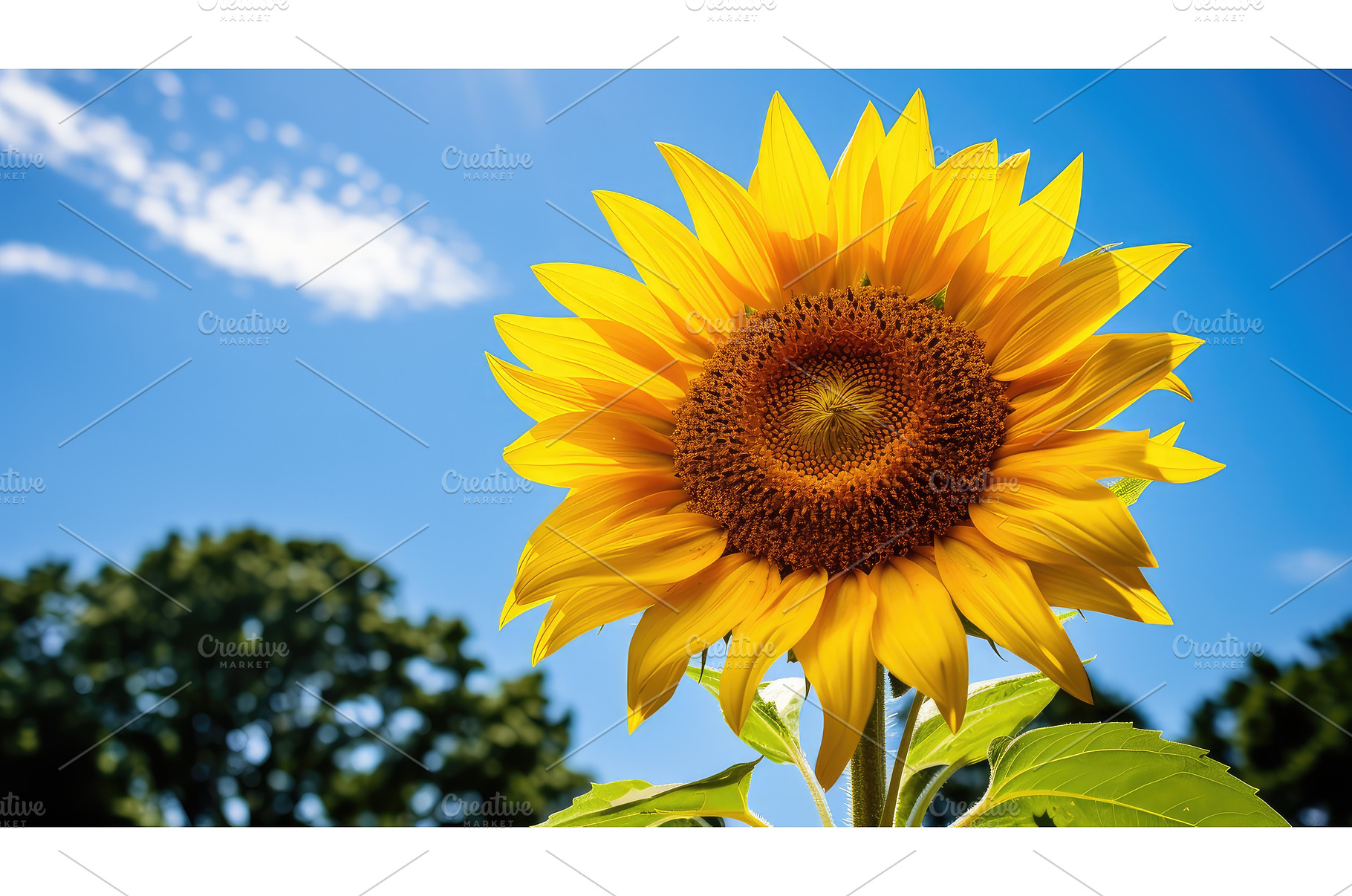 plant tall sunflower ai generated, a Nature Photo by pikepicture