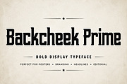 Backcheek Prime — Bold Display Font, a Slab Serif Font by Wow Magic (Thumbnail 1 of 5)