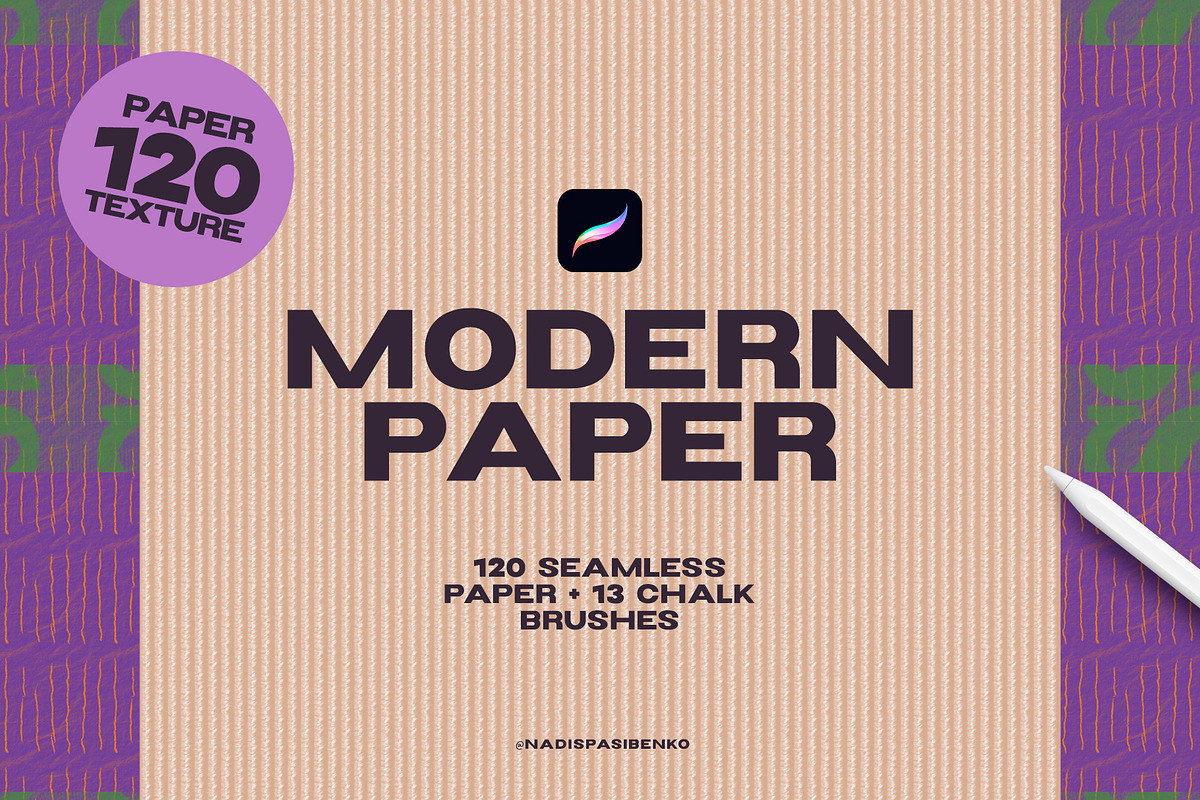Modern Paper - Procreate Textures, a Brush Add-On by Spasibenko Art (Photo 5 of 8)