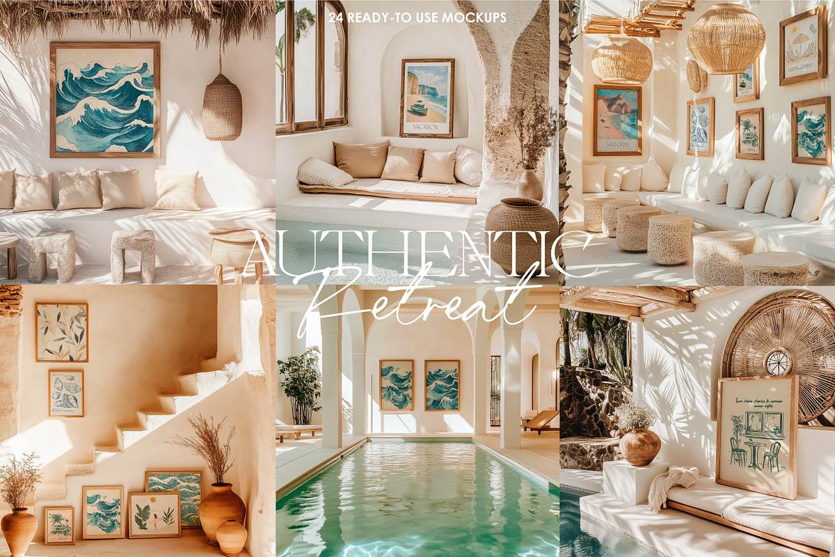 AUTHÉNTIC RETREAT | Frame mockup set, a Household Mockup by SCHÉRI (Photo 2 of 15)