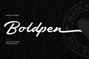 Boldpen - Bold Script Font, a Script Font by Sronstudio