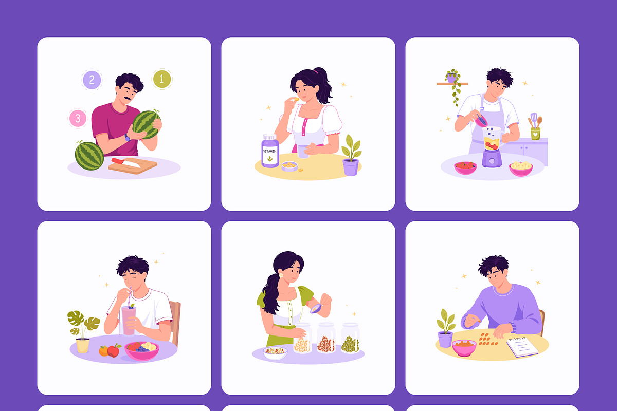 90 Health & Wellness Illustrations, a Healthcare Illustration by Creative Stall (Photo 10 of 13)