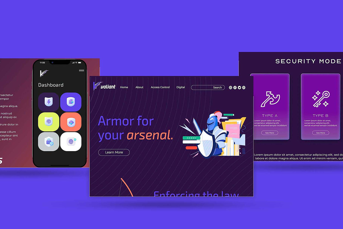 Cybersecurity Full Branding Kit, a Templates & Theme by Aurum Creative (Photo 8 of 9)