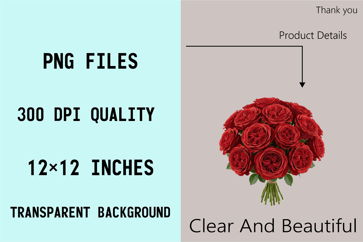 Valentine Rose Bouquets Clipart Bund, an Illustration by SVGArt (Photo 4 of 8)