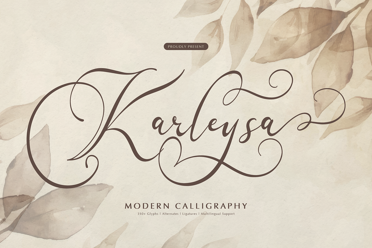 Karleysa | Modern Calligraphy, a Script Font by Denustudios (Photo 1 of 12)