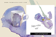 BLUE IRIS - watercolor clipart set, an Illustration by watercolorwild.graphics (Thumbnail 5 of 7)
