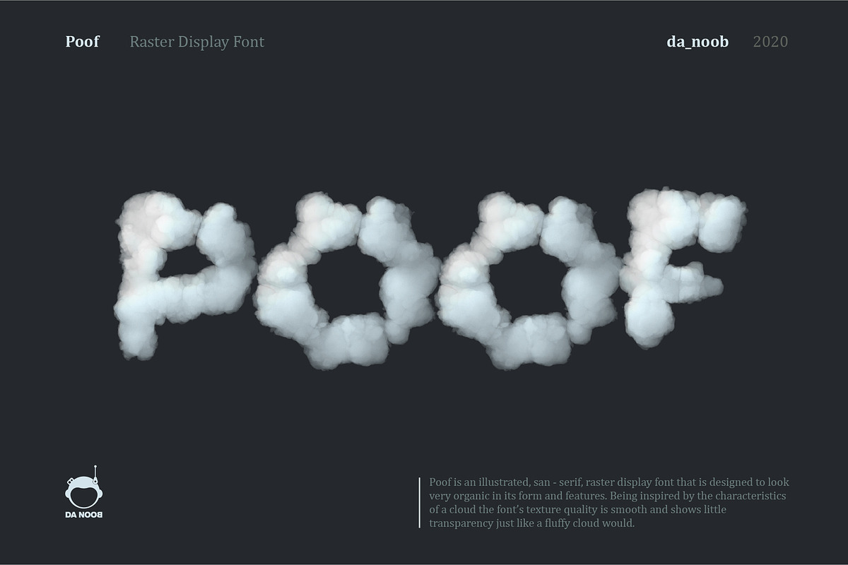 POOF - Raster sans serif type.