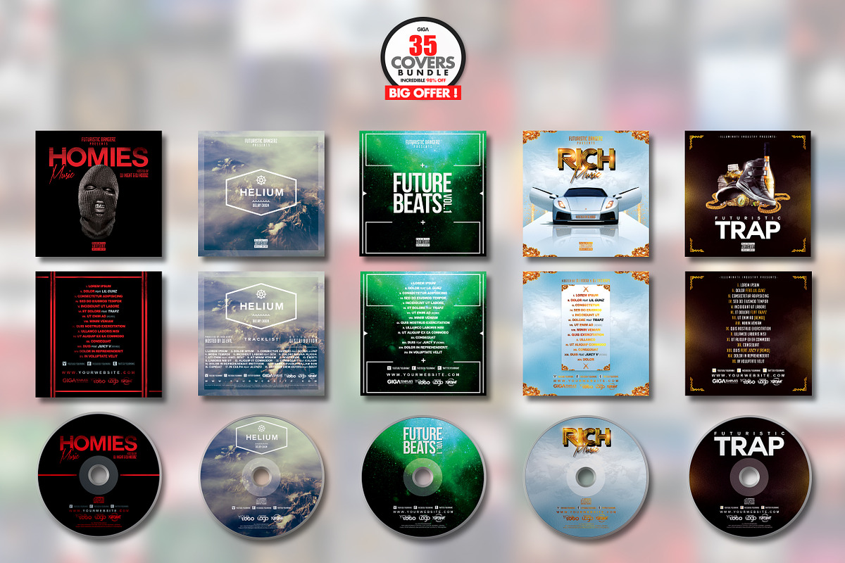 35 CD COVER TEMPLATES | 98%OFF, a Flyer Template by GIGA-TEMPLATE (Photo 5 of 78)