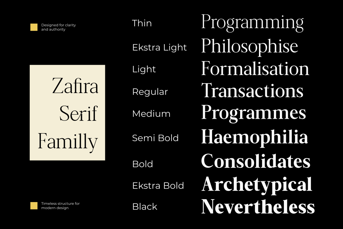 Zafira Serif, a Serif Font by Zafiratype (Photo 2 of 14)