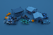 Cartoon Halloween Farm, an Environmental 3D Model by Souchenki (Thumbnail 6 of 11)