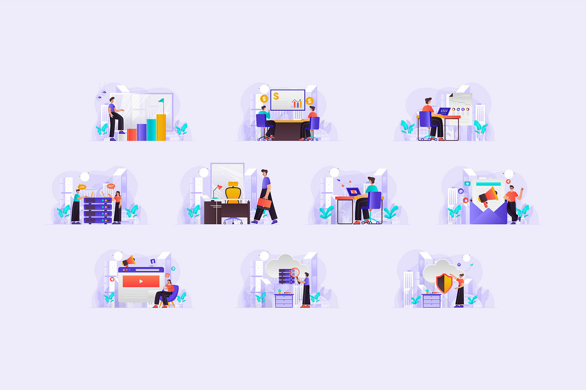Business Illustration Bundle, a Templates & Theme by Triangle Squad (Photo 7 of 12)