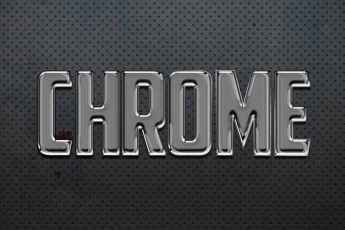 Future Chrome Styles  for Photoshop, a Layer Style Add-On by Creativenauts (Photo 2 of 4)