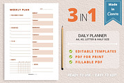 Weekly Planner Template, Canva, a Templates & Theme by Jaboor Magics (Thumbnail 1 of 4)