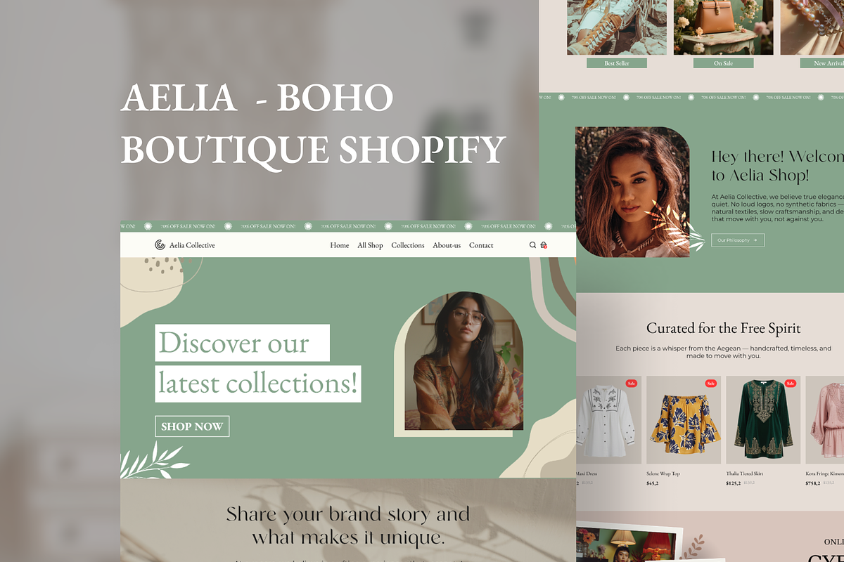 Aelia Boho Chic Shopify UI Kit