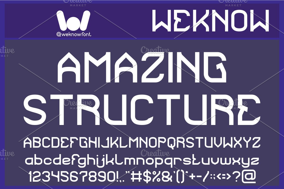 Amazing Structure font, a Font by weknow (Photo 1 of 8)