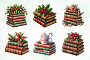 Watercolor Christmas Antique Books, an Illustration by Creative Art (Thumbnail 4 of 5)