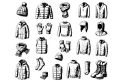 Vintage Winter Clothing Collection, an Object Graphic by RT Studio (Thumbnail 2 of 4)